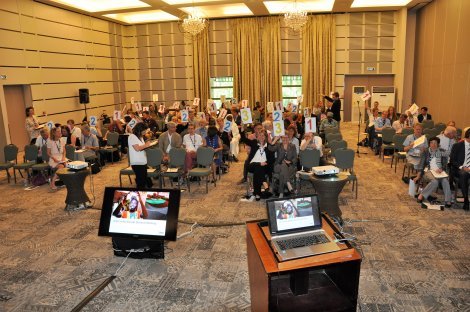 Los miembros de Oikocredit votando durante la AGA Los miembros de Oikocredit votando durante la AGA