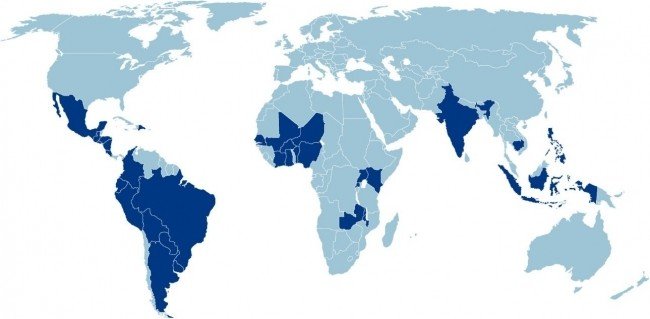 Países en crecimiento donde Oikocredit centrará sus actividades en el futuro. Países en crecimiento donde Oikocredit centrará sus actividades en el futuro.